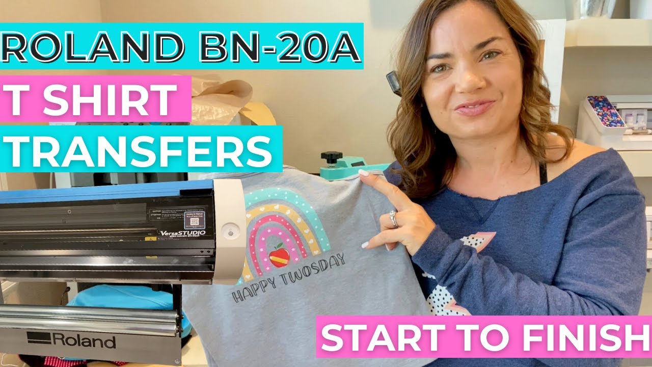 First Roland BN-20 Heat Transfer Print and Cut for T Shirts - YouTube