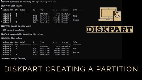 Diskpart Creating a Partition