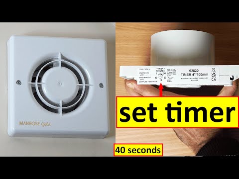 How to change extractor fan timer