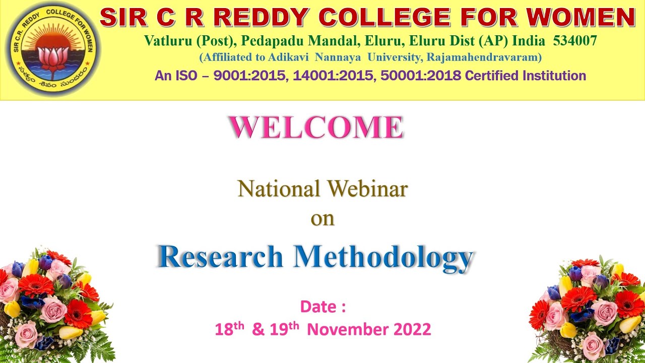 National Webinar on Research Methodology - Day 1 (18-10-2022) - YouTube