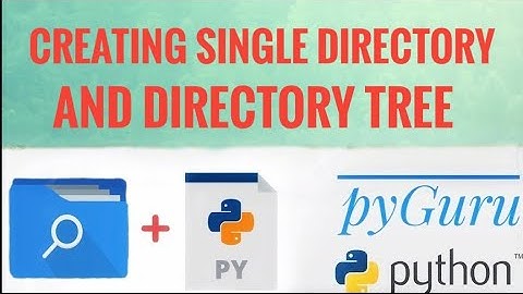 pyFiles 6 | Creating directory and Nested directory (tree) | #pyGuru