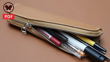 Make a leather zipper pouch / pencil case (Free PDF pattern) / 탄탄한 지퍼 필통 만들기 (DIY / 가죽공예)