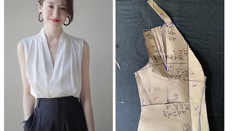 Cách làm rập cứng áo kiểu thời trang trung niên cổ xếp ly | May vá cùng Tysushop #211