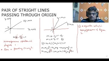 PAIR OF STRAIGHT LINE PASSING THROUGH ORIGIN