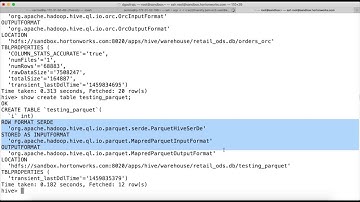 Apache Hive - Specifying file format and delimiters