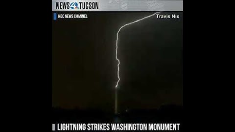 Thumbnail of Lightning strikes Washington monument#short