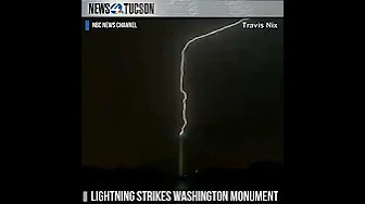 Lightning strikes Washington monument#short