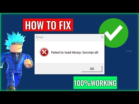 ROBLOX FAILED TO LOAD LIBRARY SENSAPI.DLL ERROR (NEW FIX) | How To Fix Roblox SensApi.dll Error