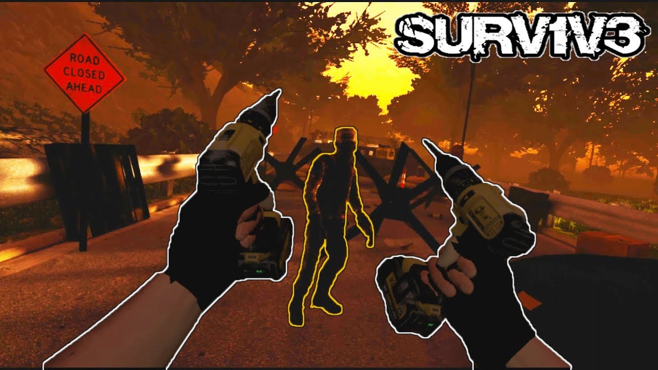 SURV1V3 Can You Drill A Zombie VR Game YouTube