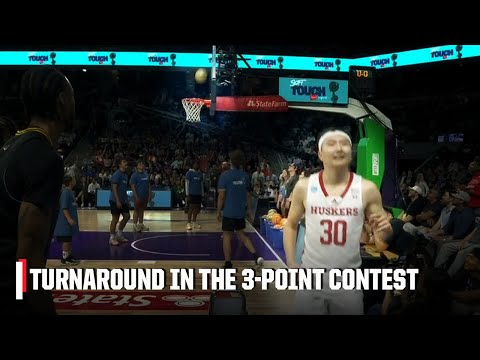 Keisei Tominaga TURNS AROUND during the 3-PT Contest 😱 