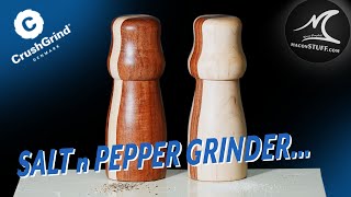Elegant Handmade Salt and Pepper Grinder - Crush Grind