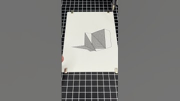 Perspective study drawing with shadows - Pen plotter #architecture