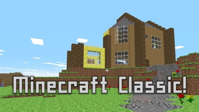 Minecraft Classic house, the roof was a bit tricky to figure out