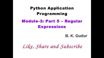 Python Application Programming - Regular Expressions