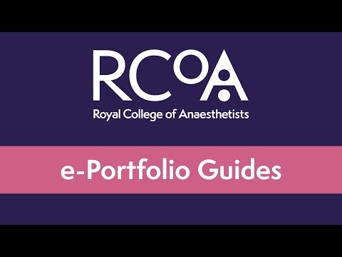 RCoA e-Portfolio Guide: Library and Activities