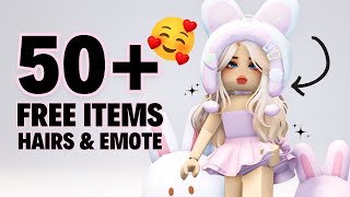 GET MANY NEW ROBLOX FREE ITEMS, HAIRS & EMOTE