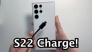 How to Charge & Reverse Charge Samsung Galaxy S22 / S22+ / S22 Ultra 5G (No Power Adapter in Box)
