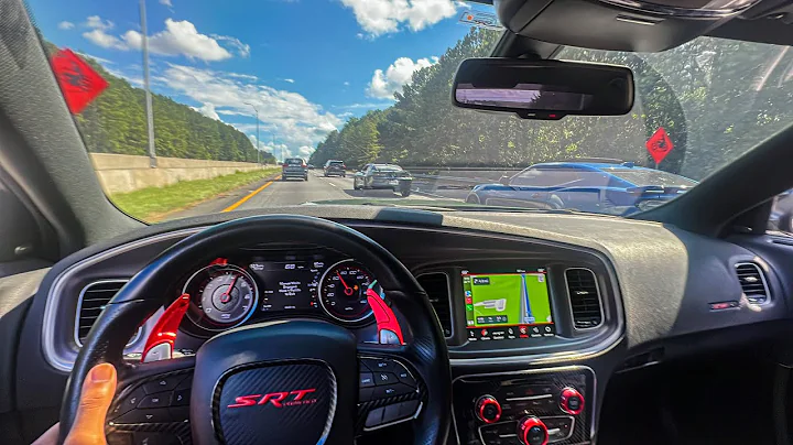 SCAT PACK VS ZL1 CAMARO CUTTING UP IN HIGHWAY TRAFFIC POV