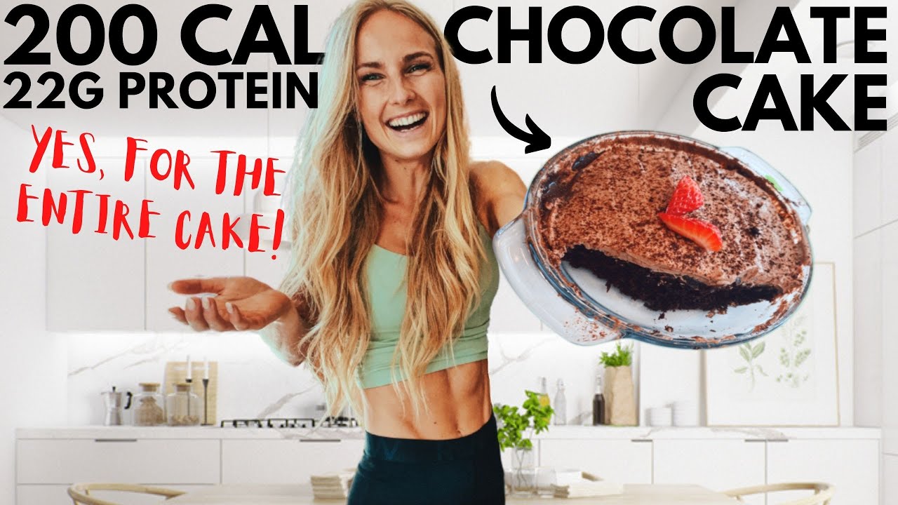 200 Calorie Frosted Protein Chocolate Cake! Anabolic Low Cal Recipe