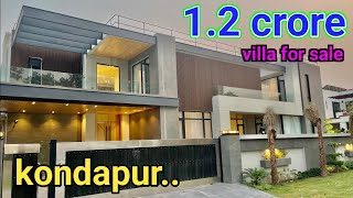 villa for sale at KONDAPUR, 1.2 crore, slightly negotiate