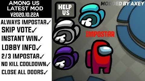 AMONG US UPDATED MOD MENU | V2020.10.22A | LAKSHYA GAMER