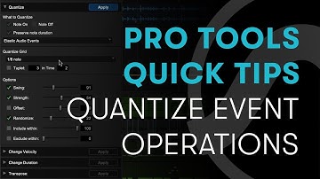 Pro Tools Quick Tips: Quantize Event Operations