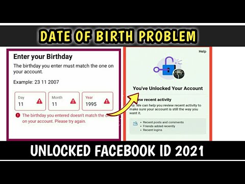 Birthday Doesn't Match Your Account Locked Facebook | Unlocked Facebook Account Solution 2021