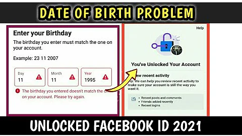 Birthday Doesn't Match Your Account Locked Facebook | Unlocked Facebook Account Solution 2021