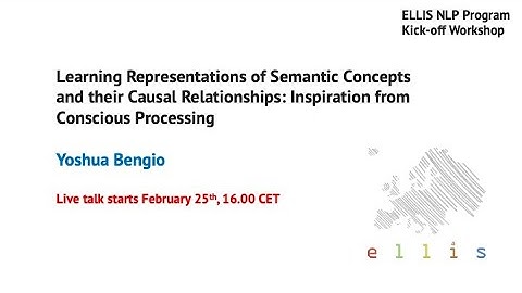 Yoshua Bengio -- ELLIS NLP Workshop