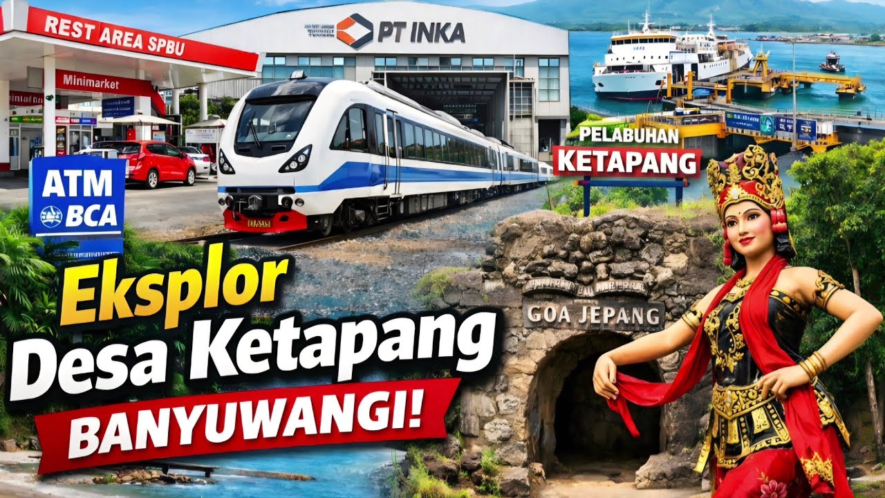 Eksplor Desa Ketapang Banyuwangi! Rest Area SPBU, PT INKA, Pelabuhan Jawa–Bali hingga Watu Dodol