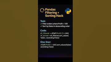 Filter & Sort in Pandas Like a Pro! 🐼🔥 #shorts #datadripwithsid #python #pandas