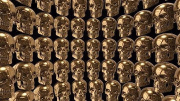 Golden Skulls Background Motion Graphics
