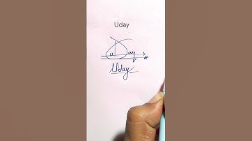 Uday name Signature Style///Best Signature idea #Viralshorts