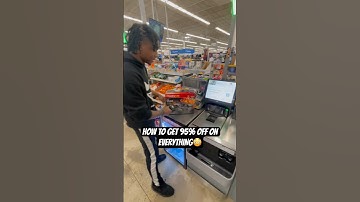 95% OFF ON EVERYTHING😳‼️(use at your own risk)😂 #walmart #selfcheckout #shorts #viral