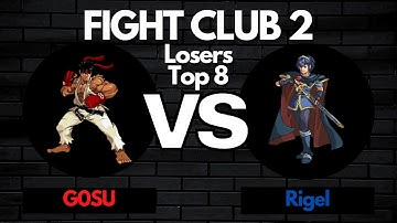 FIGHT CLUB 2: SSF2 Losers Top 8 - G0SU (Ryu) vs Rigel (Marth)