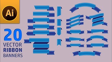 How to Make Vector Ribbon Banners Set Tutorial
