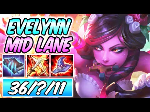 EVELYNN MID DEALS SO MUCH DAMAGE FULL AP OP BUILD | EVELYNN SEASON 10 MID GAMEPLAY League of Legends