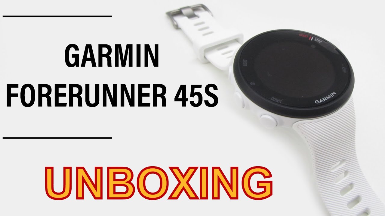 Garmin Forerunner 45S White Unboxing HD (010-02156-10) 