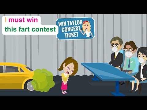 Ella in the fart contest - English Funny Animated Story 