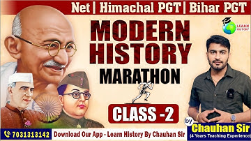 Modern History Marathon Class 2 ||  History By Chauhan Sir || Himachal PGT | UGC NET JRF History