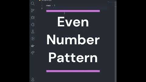 You want to Print Even number pattern using python then watch this video😍🤩