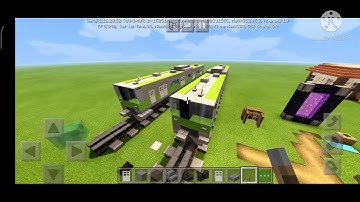 Tutorial cara membuat KRL JR 205 warna hijau Jepang di Minecraft PE