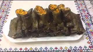 محشي أوراق العنب بالأرز و الكفتة بطريقة سهلة وخفيفة من المطبخ المغربي مع ربيعة Stuffed Vine Leaves