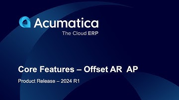 Product Release - 2024 R1 Core - Offset AR  AP