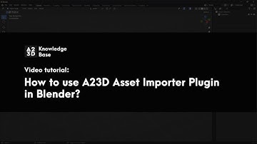 How to use A23D Asset Importer Plugin in Blender 3D | A23D - The largest 3D asset library