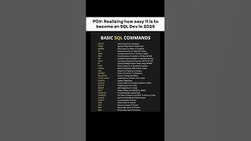 Basic SQL Commands... #coding #programming #job #interview #placement #webdevelopment #mysql #sql