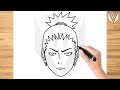 How to draw SHIKAMARU NARA Naruto Step by step Tutorial | Free Download Coloring Page