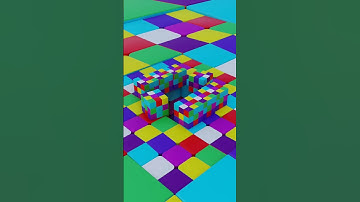 Neon Cube Infinite Merge  #satisfyingvideo #neon