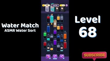 Water Match Level 68 Walkthrough 💧🎮 | Water Match ASMR Water Sort | Solutionguruji
