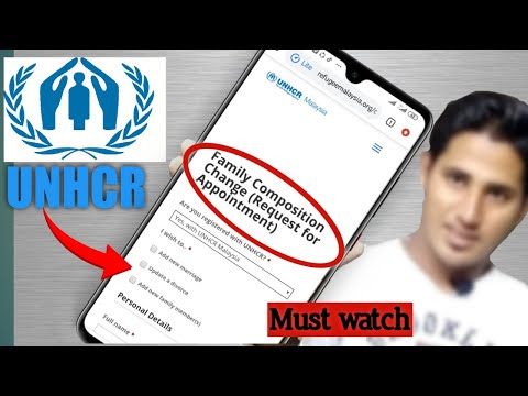 How to Change Family Composition | Request For appointment in UNHCR website